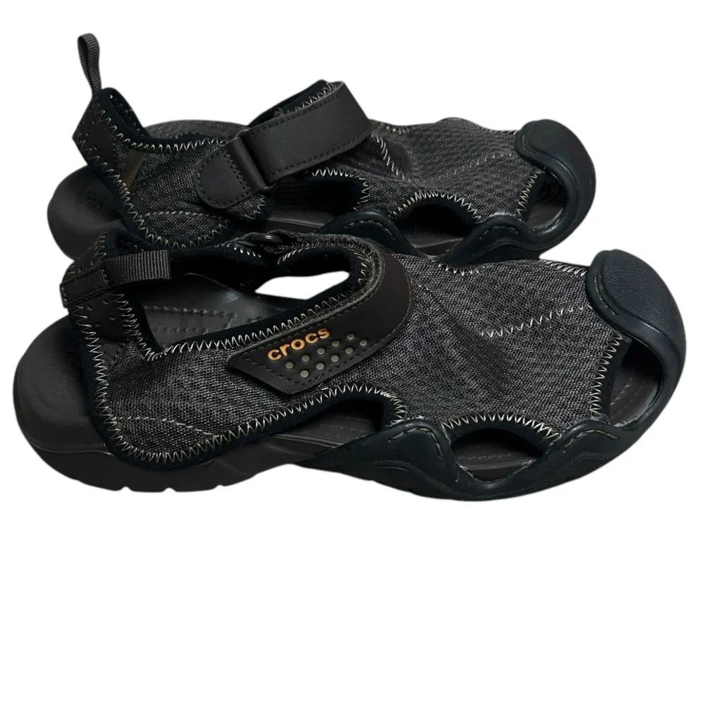 Crocs Men's Swiftwater Casual Sandal, Espresso/Espresso Size 8